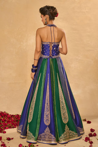 Lehenga Set Indian Wedding Blue Naina Lehenga Set by Chamee & Palak
