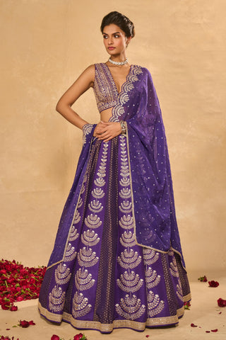 Lehenga Set Indian Wedding Purple Maitri Lehenga by Chamee & Palak