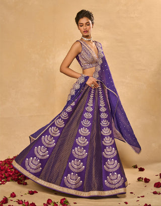 Lehenga Set Indian Wedding Purple Maitri Lehenga by Chamee & Palak