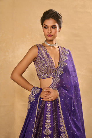 Lehenga Set Indian Wedding Purple Maitri Lehenga by Chamee & Palak