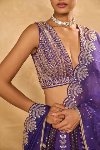 Lehenga Set Indian Wedding Purple Maitri Lehenga by Chamee & Palak