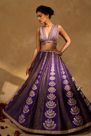 Lehenga Set Indian Wedding Purple Maitri Lehenga by Chamee & Palak
