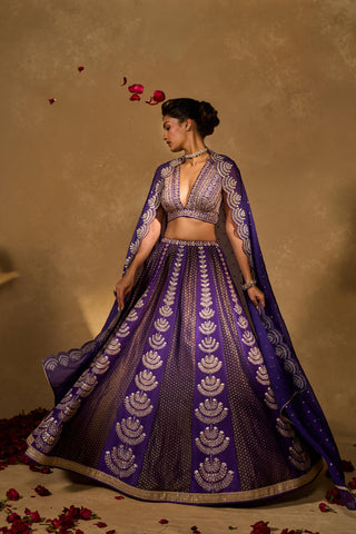 Lehenga Set Indian Wedding Purple Maitri Lehenga by Chamee & Palak
