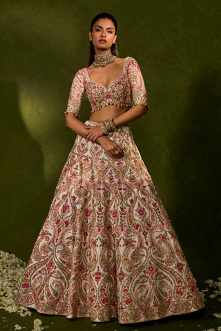 Lehenga Set Indian Wedding Ivory Saisha Lehenga Set by Chamee & Palak