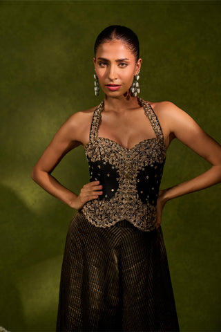 Kurta Set Indian Wedding – Black Naina Set by Chamee & Palak