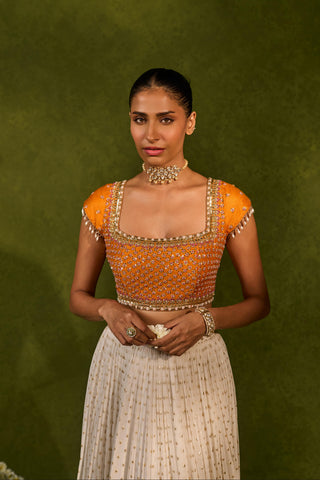 Lehenga Set Indian Wedding Ivory Devika Lehenga by Chamee & Palak