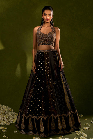 Lehenga Set Indian Wedding Black Nandana Lehenga by Chamee & Palak