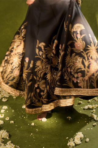 Lehenga Set Indian Wedding Black Huda Lehenga by Chamee & Palak