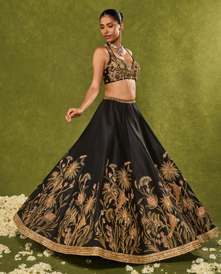 Lehenga Set Indian Wedding Black Huda Lehenga by Chamee & Palak