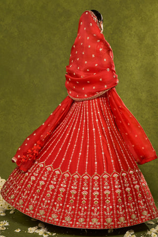 Lehenga Set Indian Wedding Red Anandi Lehenga by Chamee & Palak