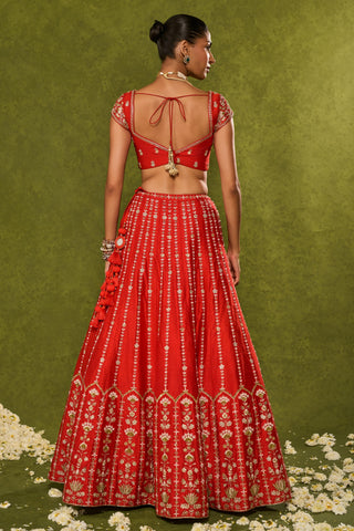 Lehenga Set Indian Wedding Red Anandi Lehenga by Chamee & Palak