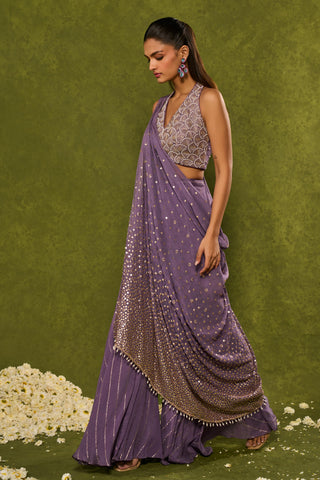 Sharara Set Indian Wedding – Purple Hunar Sharara by Chamee & Palak