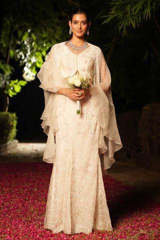 Ivory dil se nysa cape set
