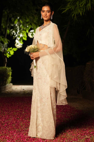 Ivory dil se nysa cape set