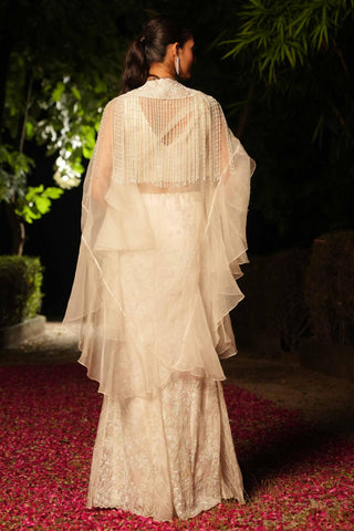 Ivory dil se nysa cape set