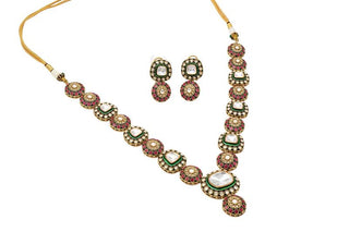 Polki Necklace Set for Indian Weddings – Green Celestia Verde by Amraani