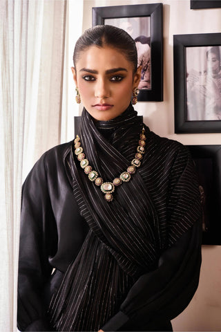 Polki Necklace Set for Indian Weddings – Green Celestia Verde by Amraani
