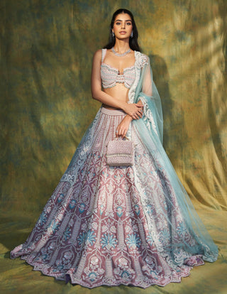 Purple celine lehenag set