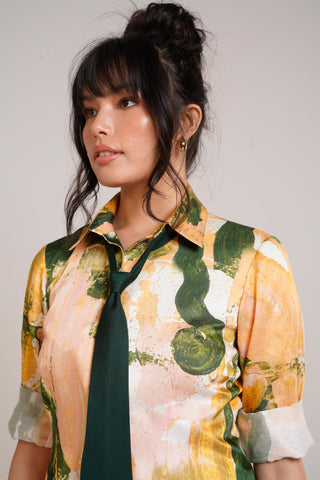 Multicolor Chaya Ceri Blazer Dress – Elegant Daytime Affair Blazer Dress by Advait