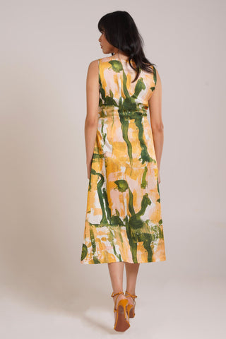 Multicolor Chaya Ceri Midi Dress – Refined Daytime Affair Midi Dress by Advait