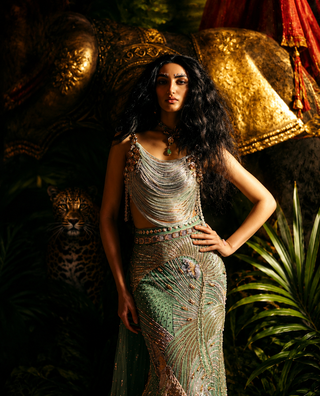 Lehenga Set for Indian Wedding – Green Written in the Stars by Papa Don't Preach