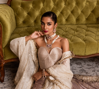 Choker Set for Indian Weddings – Red Manikya Mukta by Amraani