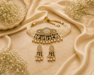 Green amolika choker set