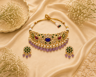 Multicolor heeranjali necklace set