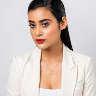 Necklace Contemporary Wear - Gold Ginkgo Pendant by Putstyle