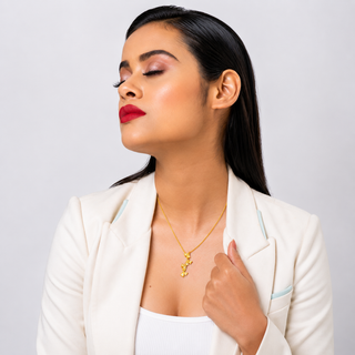Necklace Contemporary Wear - Gold Ginkgo Pendant by Putstyle