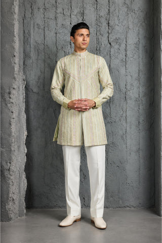 Green rangrez mint edit kurta set