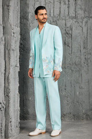 Jacket Set for Contemporary Wear - Blue Horizon Jacket by Sarab Khanijou