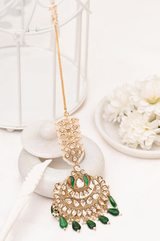 Maangtikka Modern Wear - White Sitara Polki Maangtikka by Putstyle