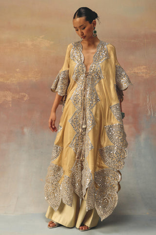Golden Kaftan Set for Indian Festive Wear by Twenty Nine