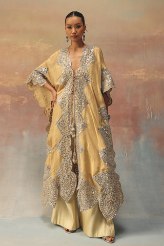 Golden Kaftan Set for Indian Festive Wear by Twenty Nine