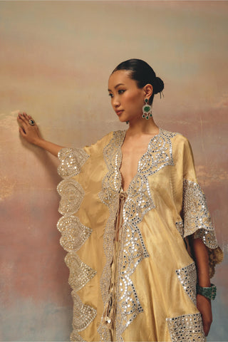 Golden Kaftan Set for Indian Festive Wear by Twenty Nine
