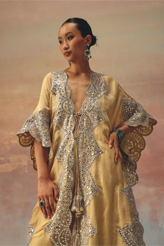 Golden Kaftan Set for Indian Festive Wear by Twenty Nine