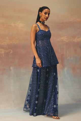 Peplum Sharara Set for Festive Wear – Blue Ensemble by Twenty Nine