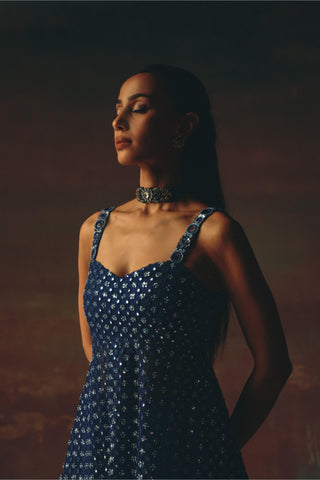 Peplum Sharara Set for Festive Wear – Blue Ensemble by Twenty Nine