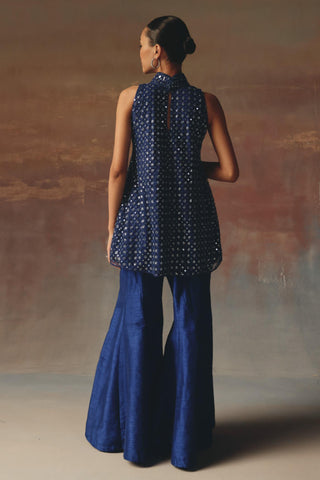Blue A-Line Top Set for Contemporary Festive Wear by Twenty Nine