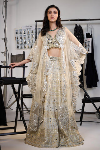 Lehenga Set for Indian Weddings – Gold Brocade by Twenty Nine