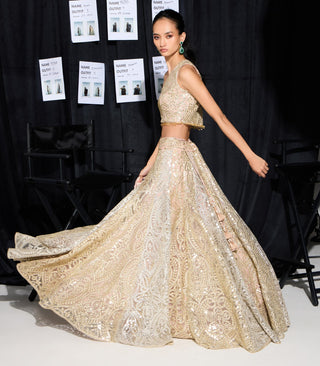 Lehenga Set for Indian Weddings – Multicolor Mirror Work by Twenty Nine