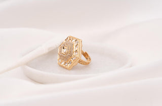 Ring Bridal Wear - White Diva Polki Ring by Putstyle
