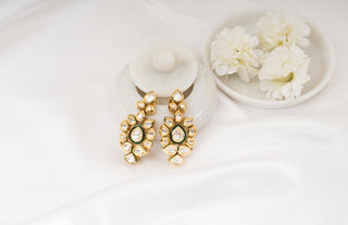 Earring Set Emerald Wear - Green Sudiksha Kundan Earrings by Putstyle