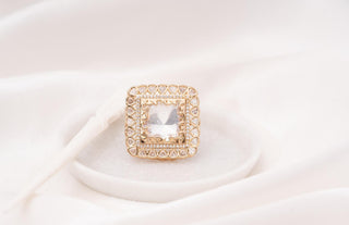Ring Geometric Wear - White Zika Square Ring by Putstyle