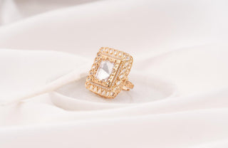 Ring Geometric Wear - White Zika Square Ring by Putstyle