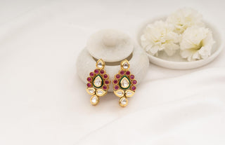 Earring Set Traditional Wear - Gold Afreen Kundan Earrings by Putstyle