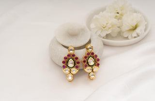 Earring Set Traditional Wear - Gold Afreen Kundan Earrings by Putstyle