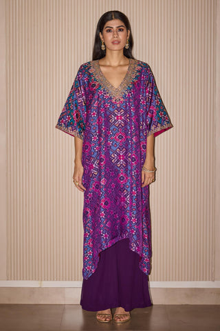 Kurta palazzo set for Contemporary Wear – Pink Flared Festive Elegance by Twenty Nine