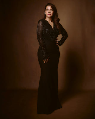 Black celestial night top and skirt